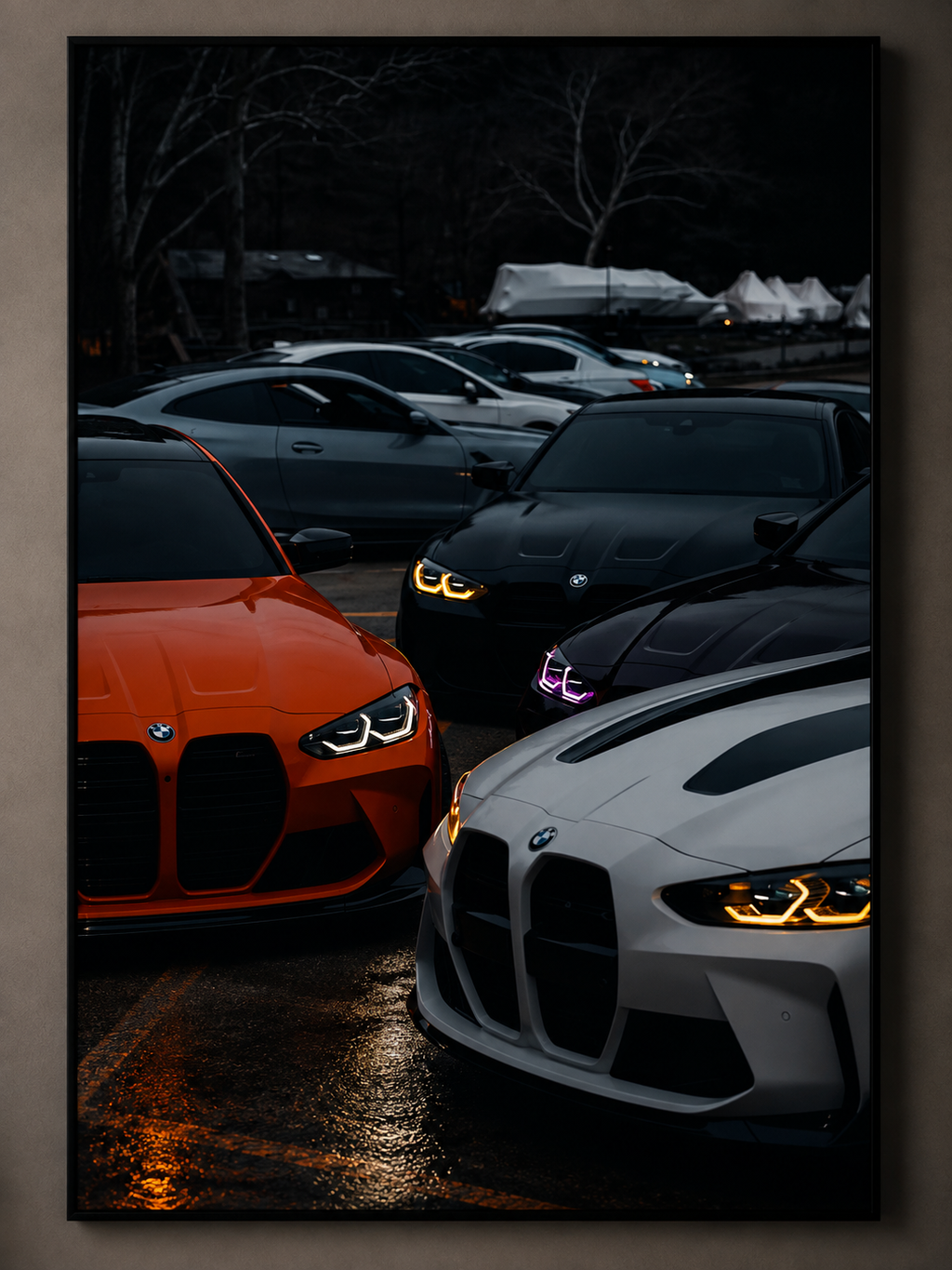 Luxury Car LED Wall Art – Night Drive Edition