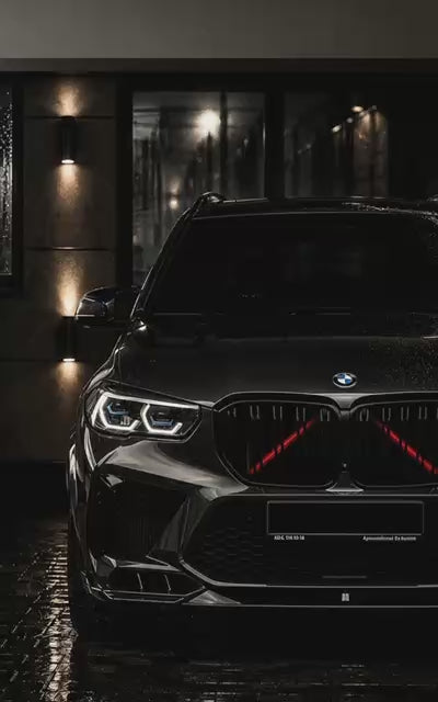 BMW M LED Car Wall Art – Premium Illuminated Front View 60×40 cm